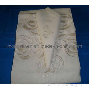 Rose Embroidered Table Cloth Table Napkin (TC--017)